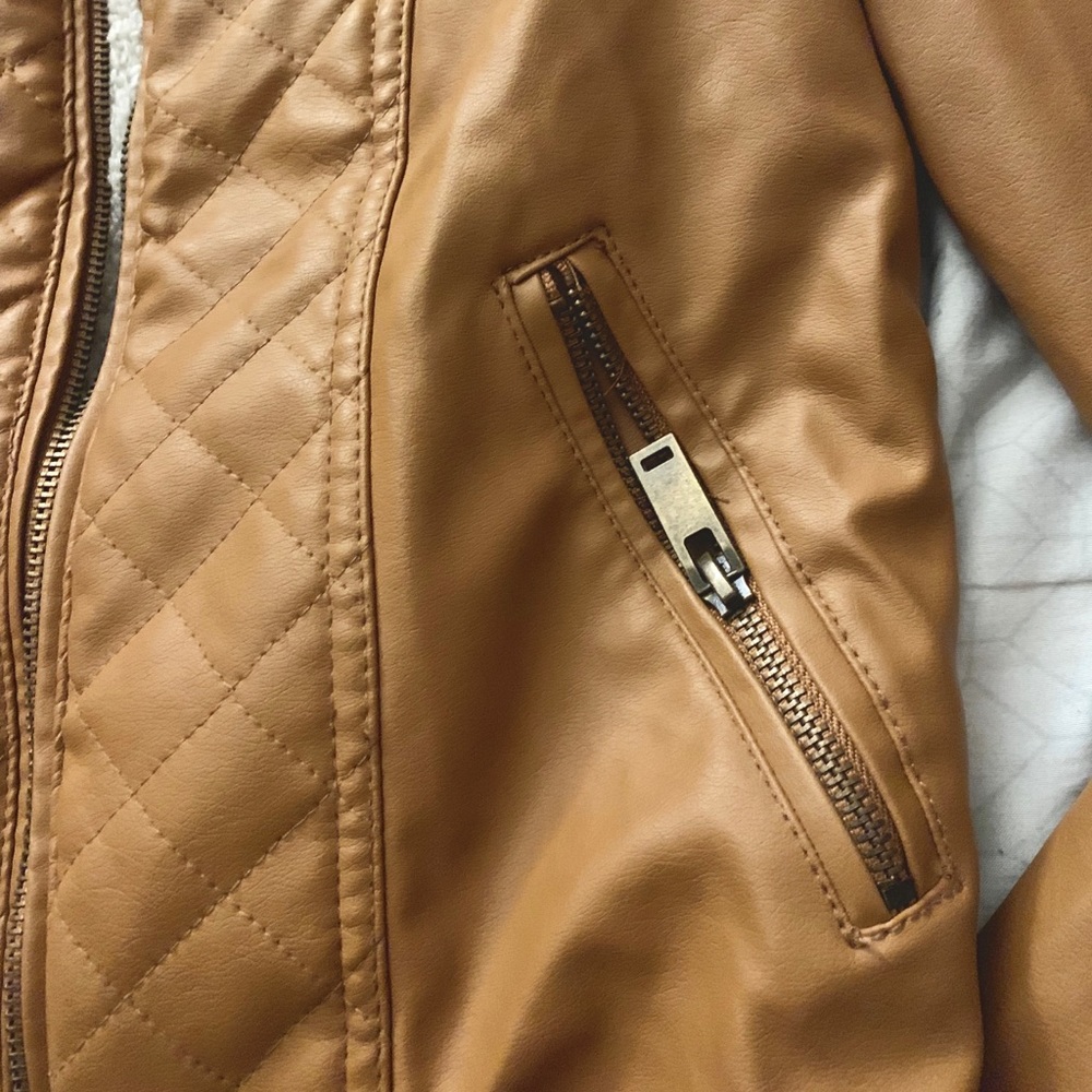 camel leather jacket - Picture 5 of 5